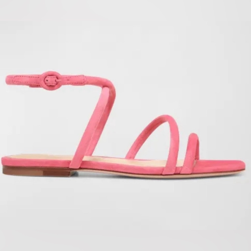 Veronica Beard Pink Suede Strappy Sandal - Picture 3 of 9